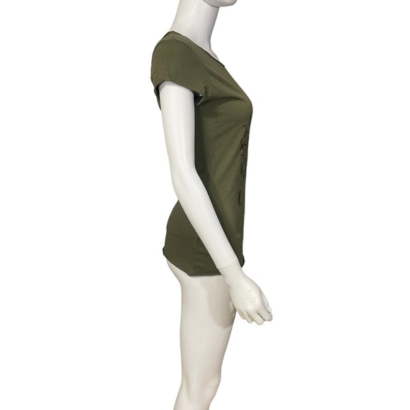 Maurices Green Shirt Gold Print - Picture 4 of 7